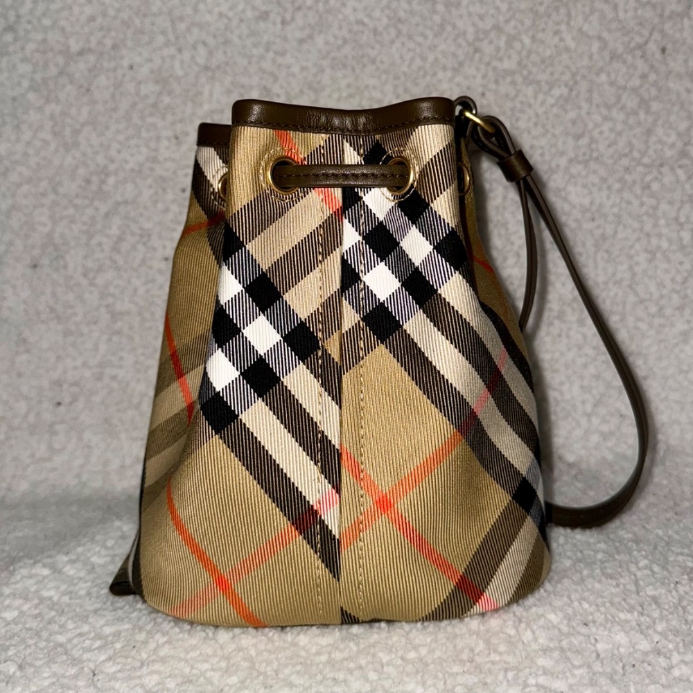 Burberry Check Mini Drawstring Pouch - Picture 6 of 11